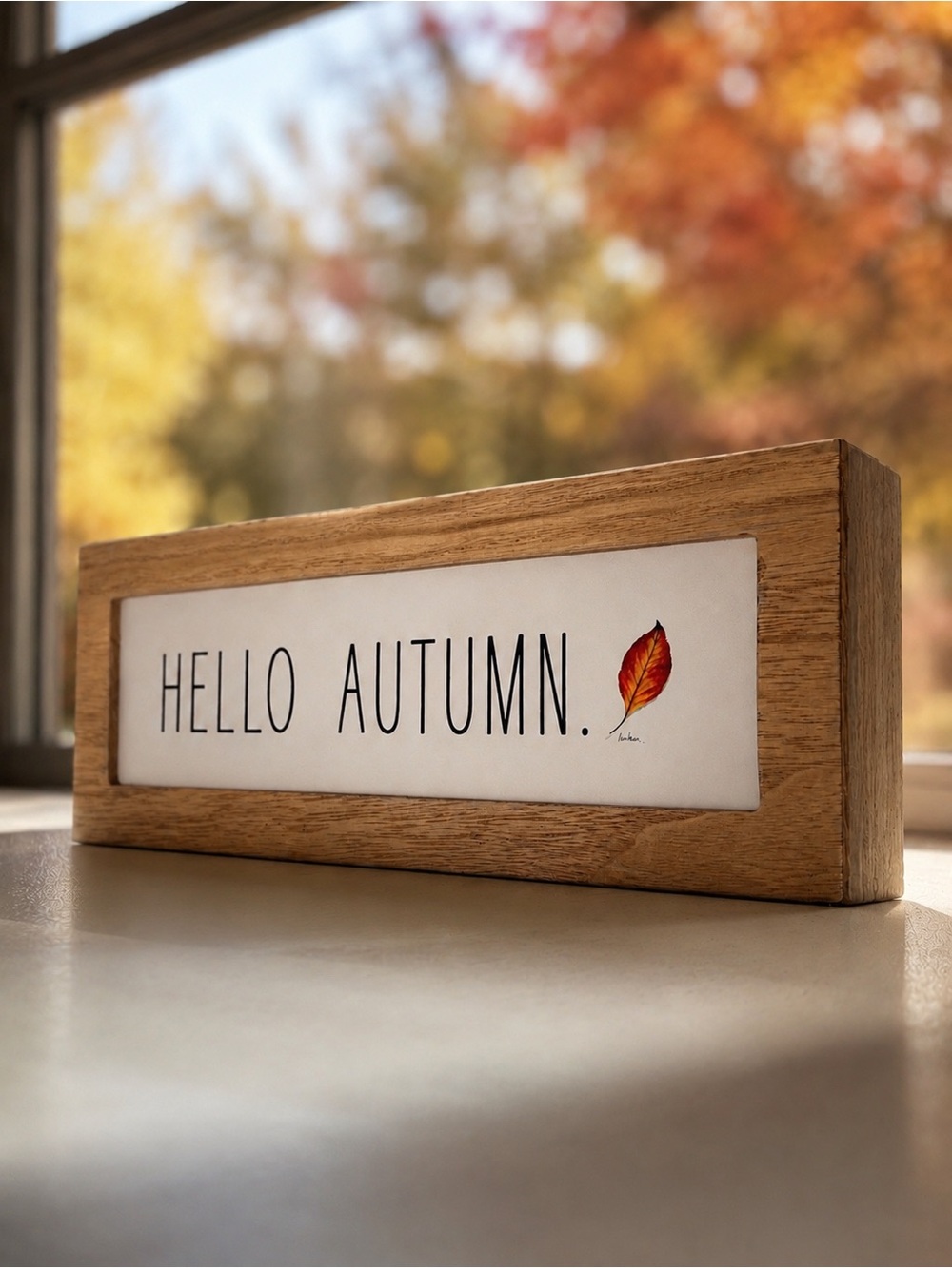 Rae Dunn | “Hello Autumn” Wood Framed Sign Fall Decor 🍂